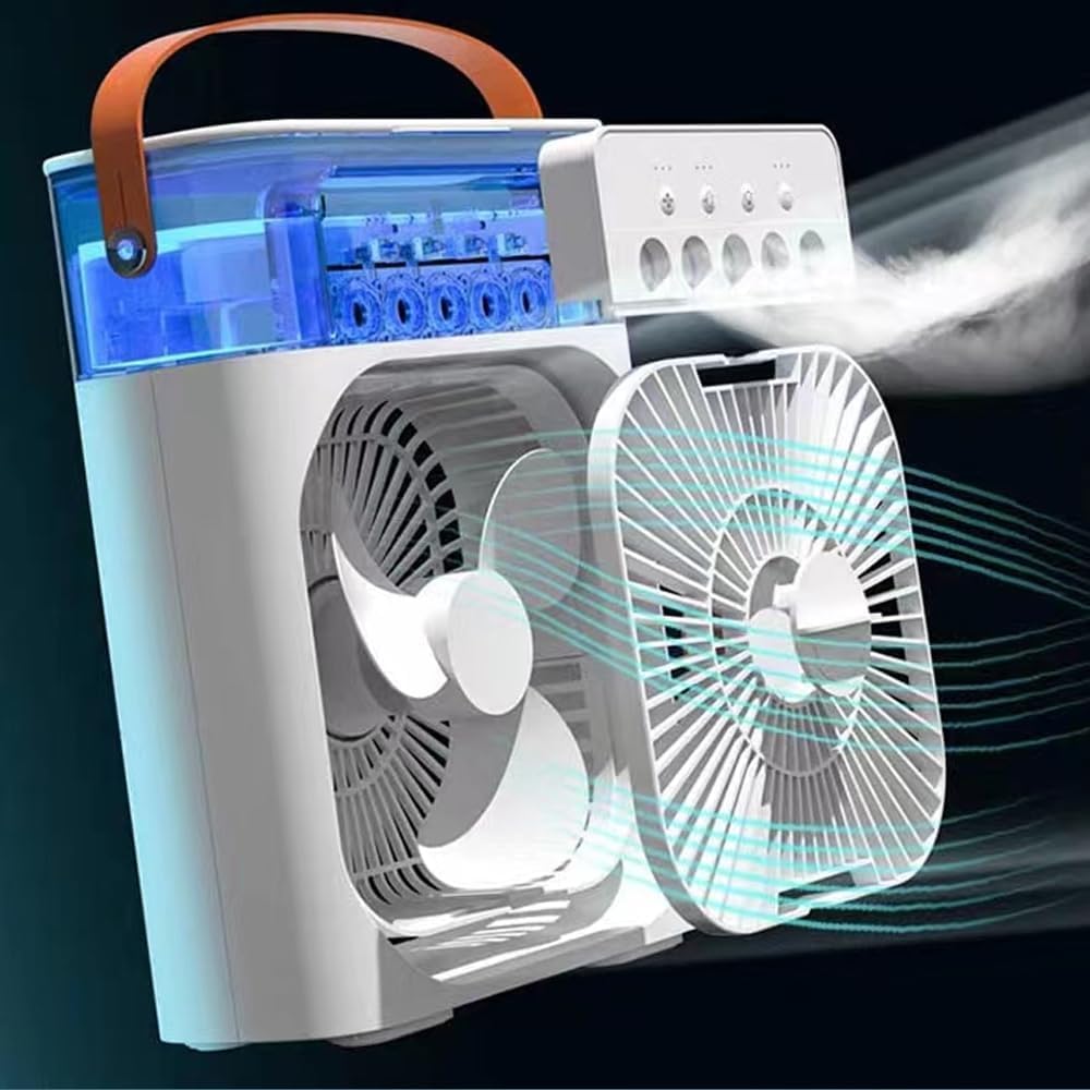 ABANICO MINI VENTILADOR DE AIRE CON HUMIFICADOR