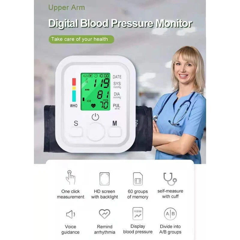 TENSIOMETRO DIGITAL DE BRAZO AUTOMÁTICO A PILAS